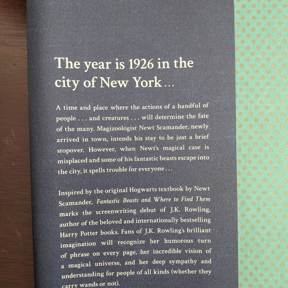 Fantastic Beasts and Where to Find Them Original Screenplay - Picture 2 of 2